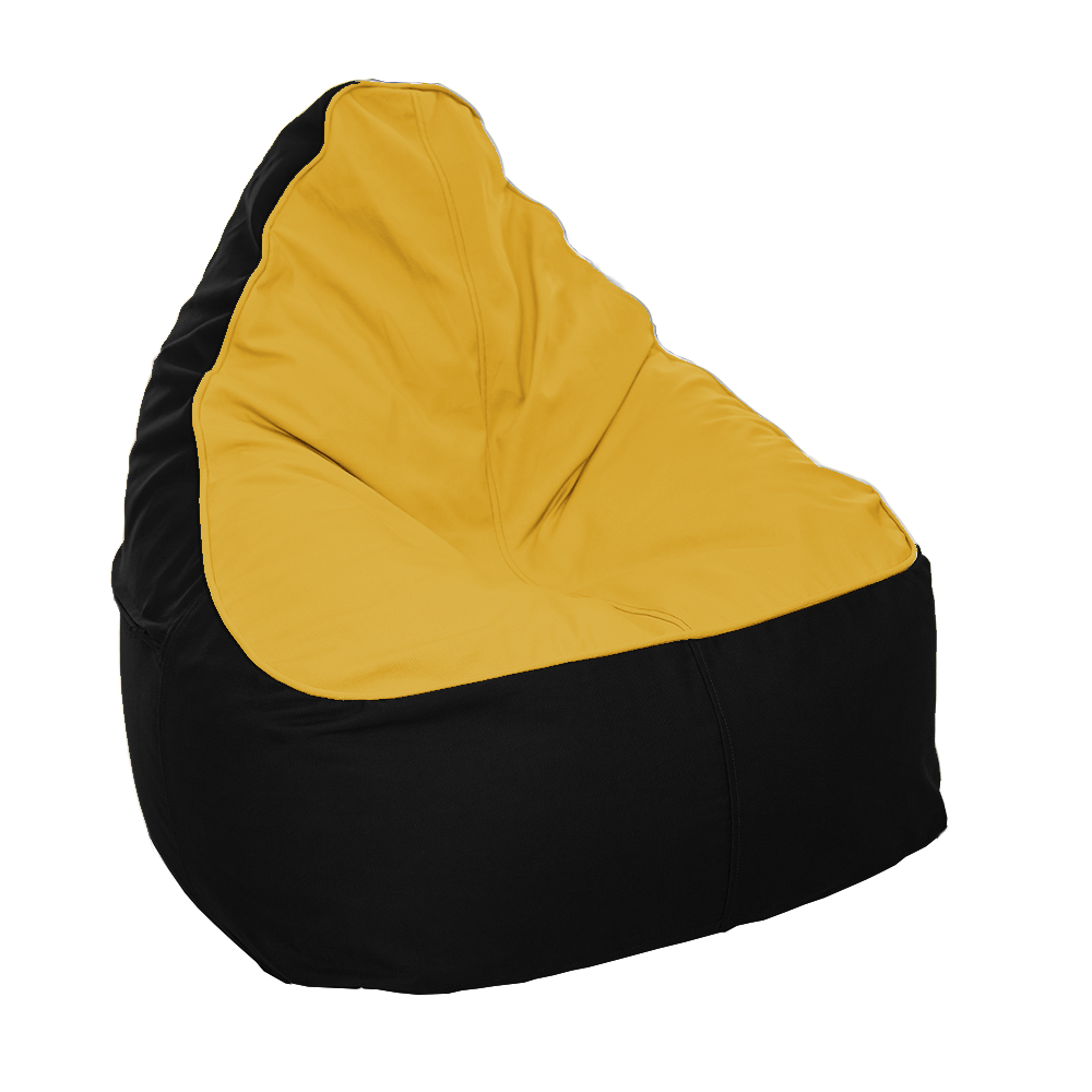 icon Dolce Lounger Bean Bag Ochre Yellow Velvet Bean Bag Chair | DIY at B&Q